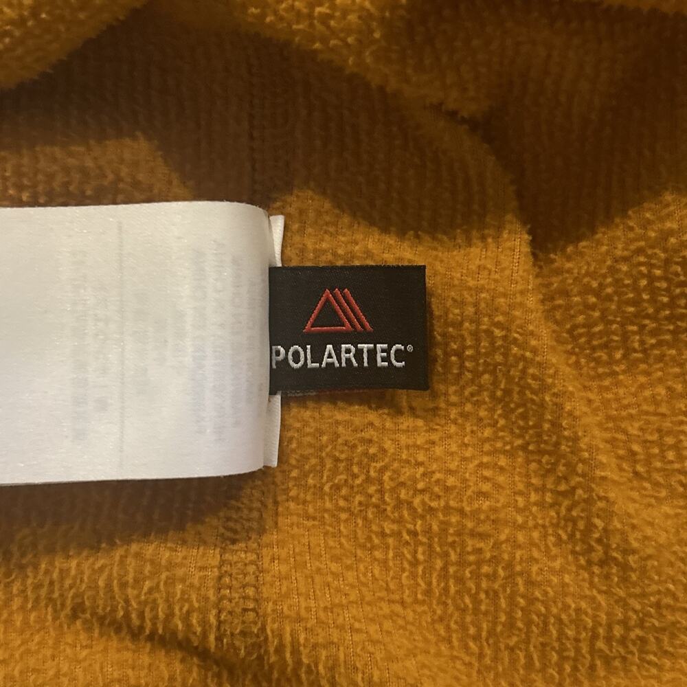 Arcteryx Men’s Orange Ribbed Fleece Quarter Zip Pullover Top Size L Gorpcore - Picture 7 of 7